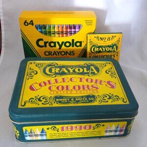 1990 Crayola crayon tin Collectors Colors full limited ed